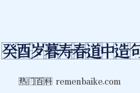 癸酉岁暮寿春道中造句是什么意思的图片